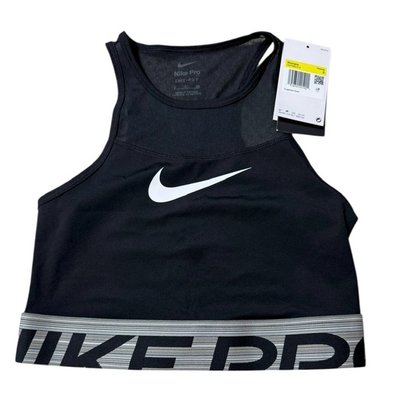 Nike Pro Sports Bra – NWT Size Small, Black Dri-FIT High Neck - Picture 2 of 4